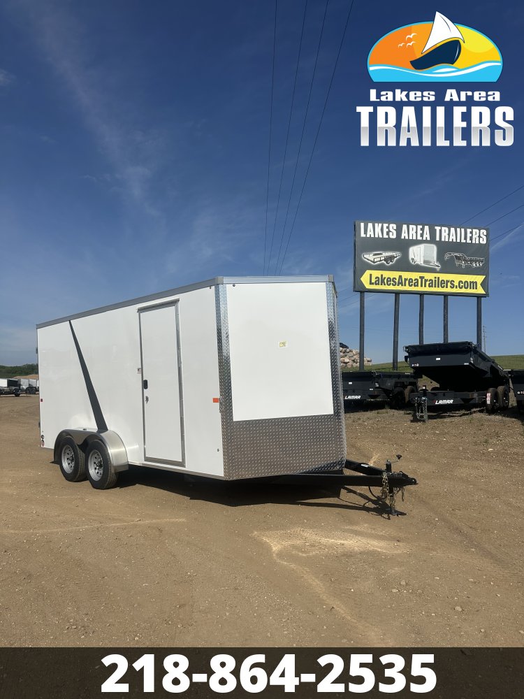2026 AERO 7X16 WHITE ENCLOSED TRAILER