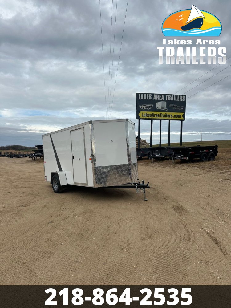2026 AERO 6X12 WHITE ENCLOSED TRAILER