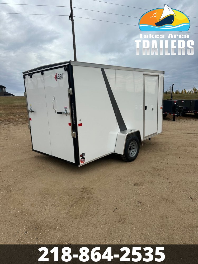 2026 AERO 6X12 WHITE ENCLOSED TRAILER