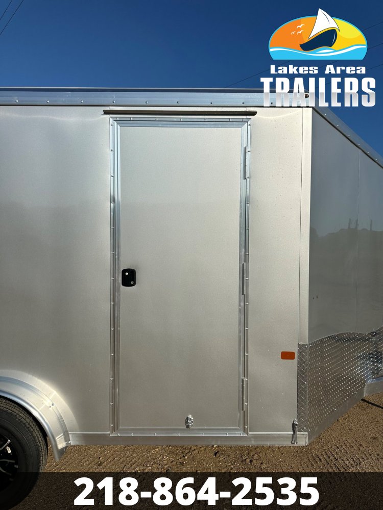 2026 NEO 7.5X14 BLACK/SILVER ALUMINUM ENCLOSED TRAILER