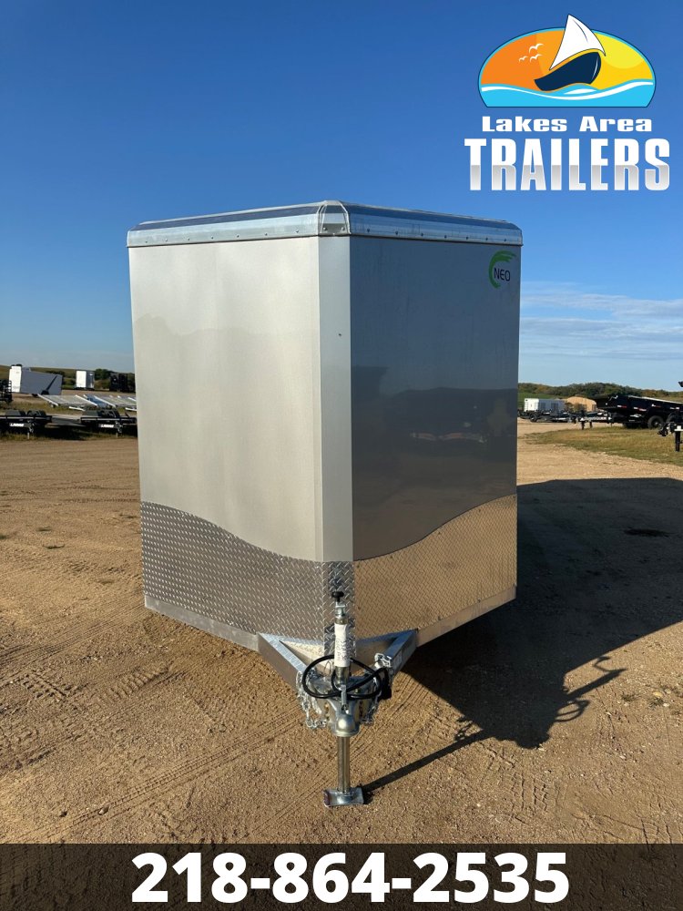 2026 NEO 7.5X14 BLACK/SILVER ALUMINUM ENCLOSED TRAILER