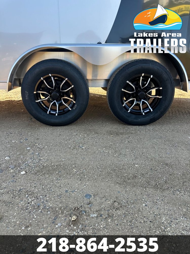 2026 NEO 7.5X14 BLACK/SILVER ALUMINUM ENCLOSED TRAILER