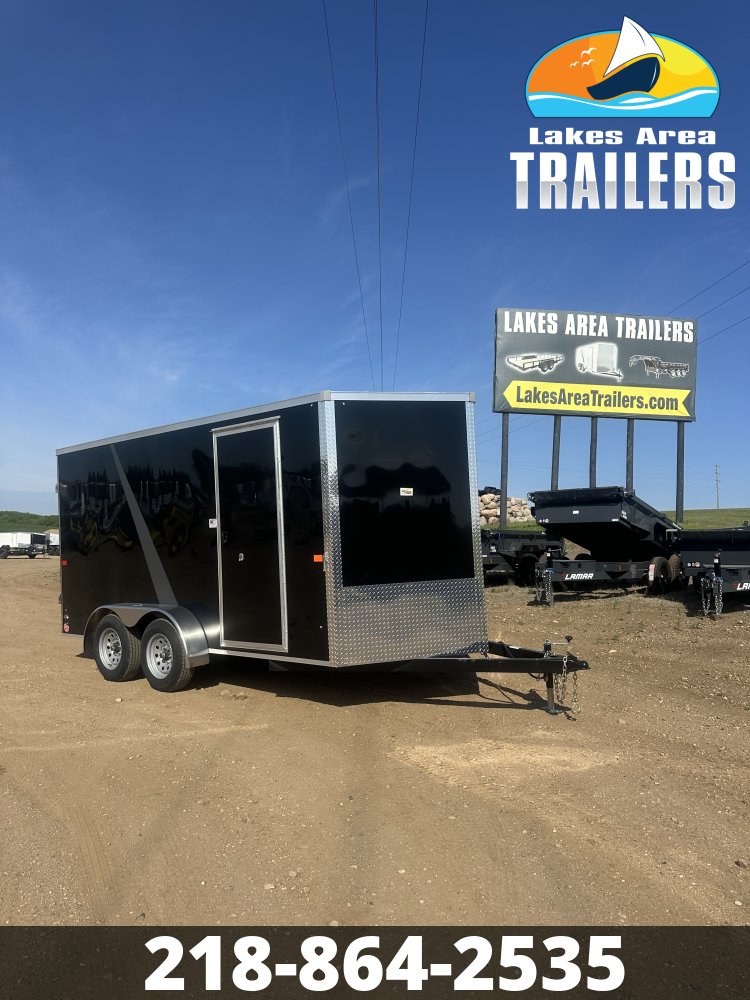 2026 AERO 7X14 BLACK ENCLOSED TRAILER