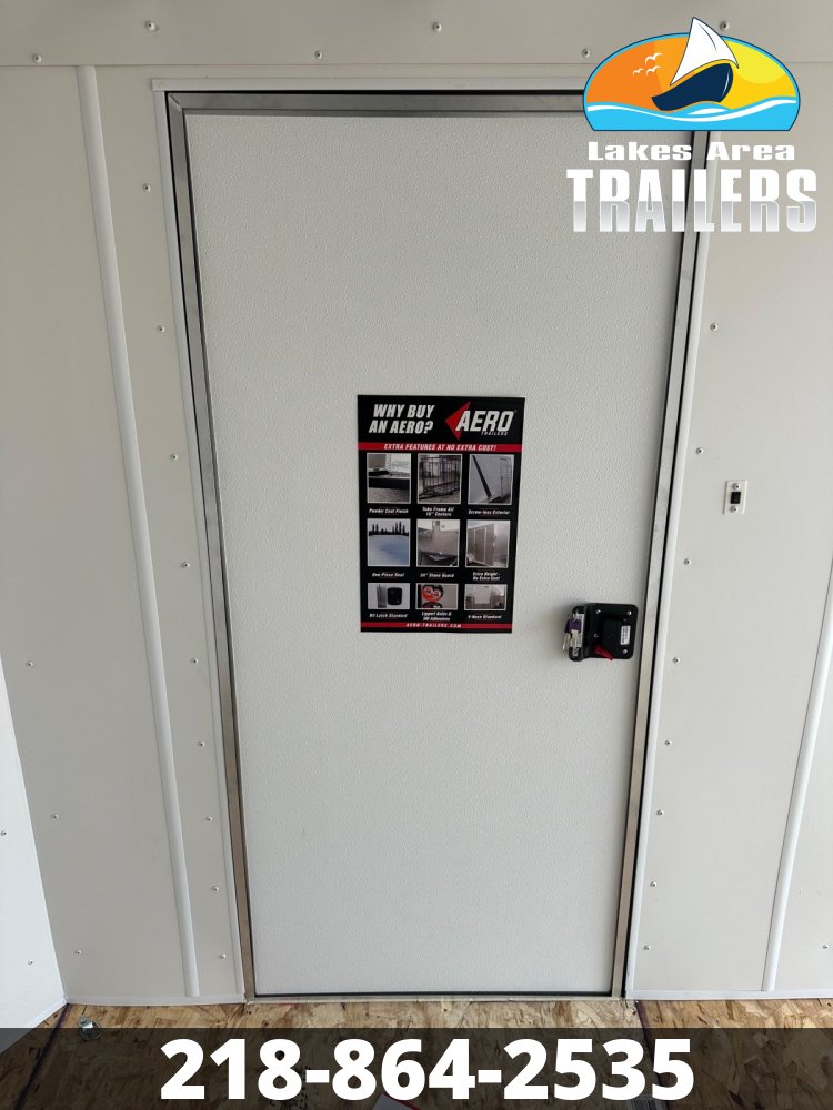 2026 AERO 6X12 WHITE ENCLOSED TRAILER