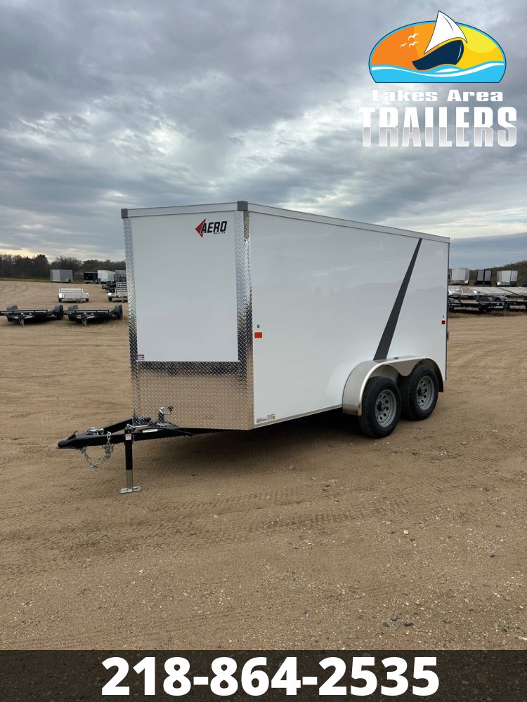 2026 AERO 6X12 WHITE ENCLOSED TRAILER