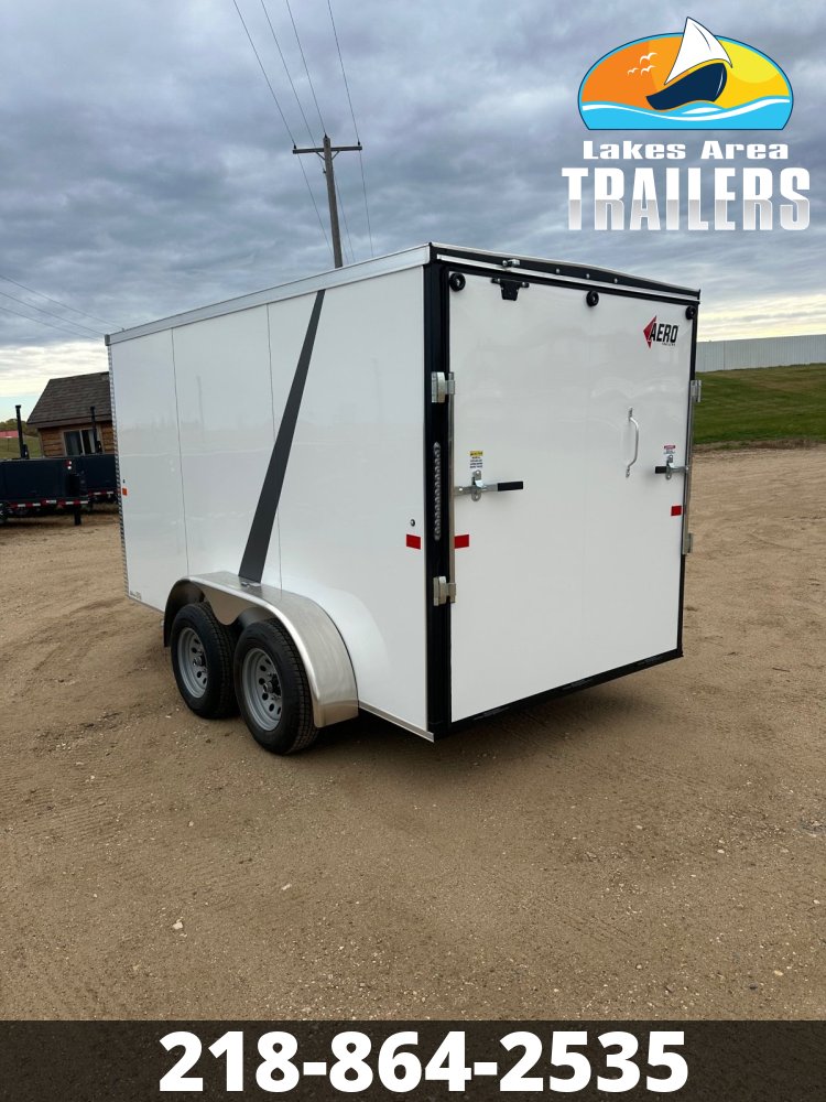 2026 AERO 6X12 WHITE ENCLOSED TRAILER