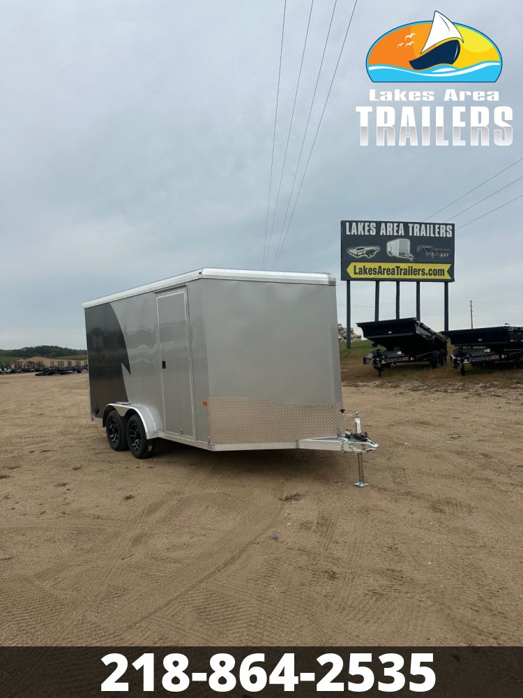 2026 NEO 7.5X14 SILVER/CHARCOAL ALUMINUM ENCLOSED TRAILER
