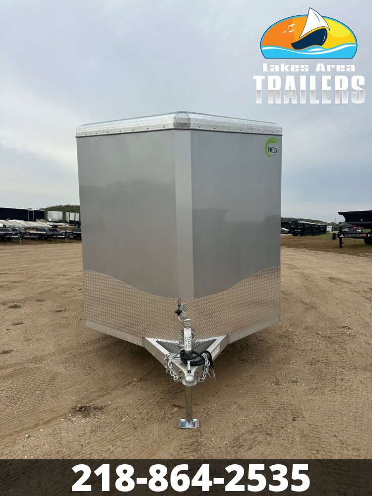 2026 NEO 7.5X14 SILVER/CHARCOAL ALUMINUM ENCLOSED TRAILER