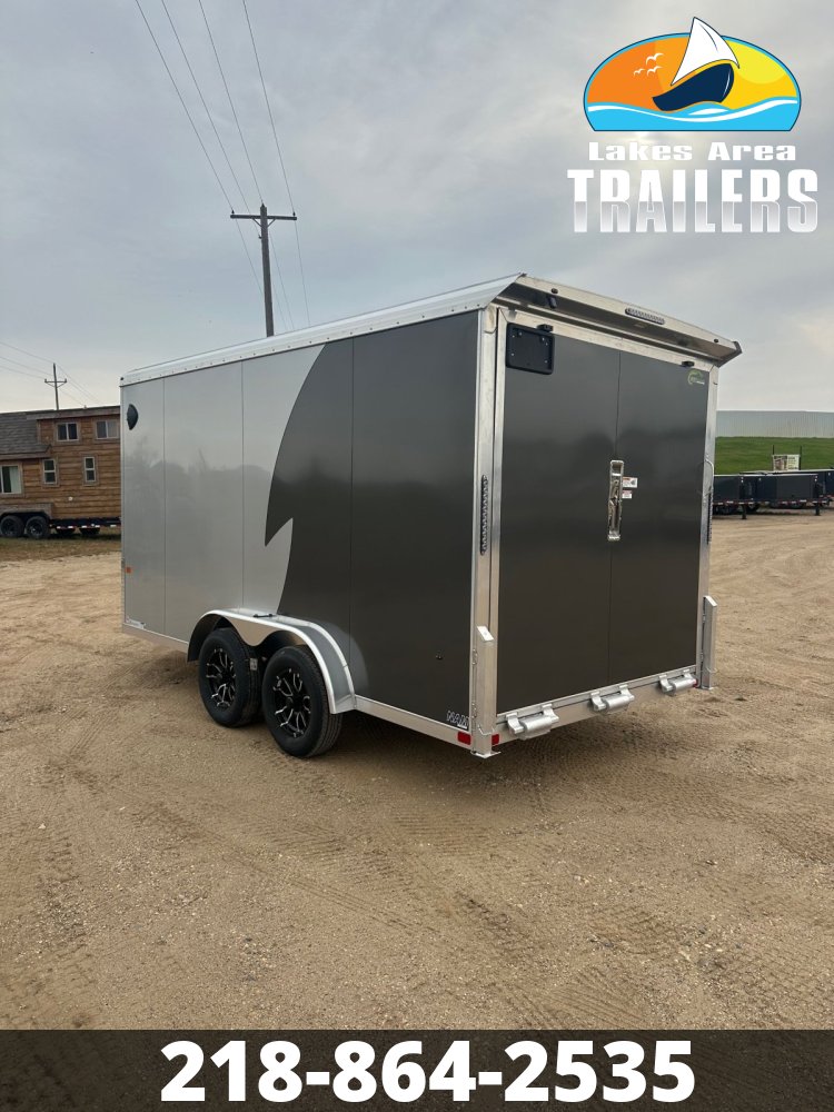 2026 NEO 7.5X14 SILVER/CHARCOAL ALUMINUM ENCLOSED TRAILER