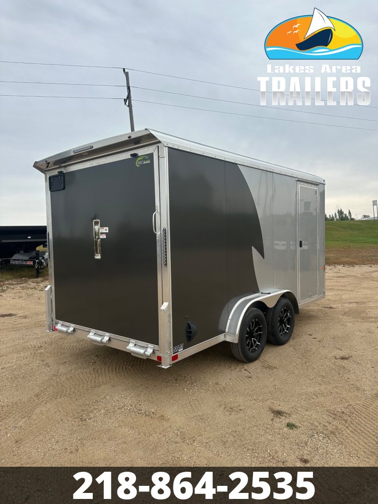 2026 NEO 7.5X14 SILVER/CHARCOAL ALUMINUM ENCLOSED TRAILER