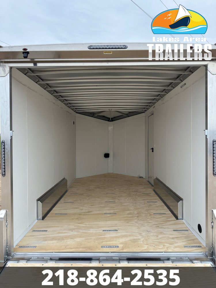 2026 NEO 7.5X14 SILVER/CHARCOAL ALUMINUM ENCLOSED TRAILER