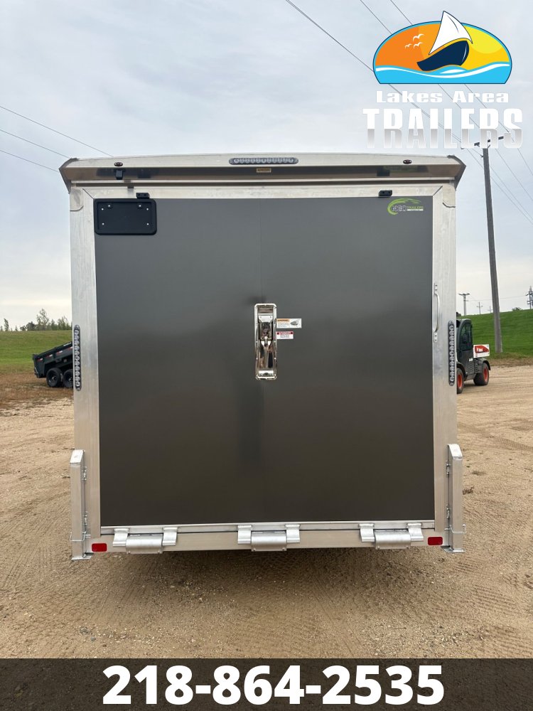2026 NEO 7.5X14 SILVER/CHARCOAL ALUMINUM ENCLOSED TRAILER
