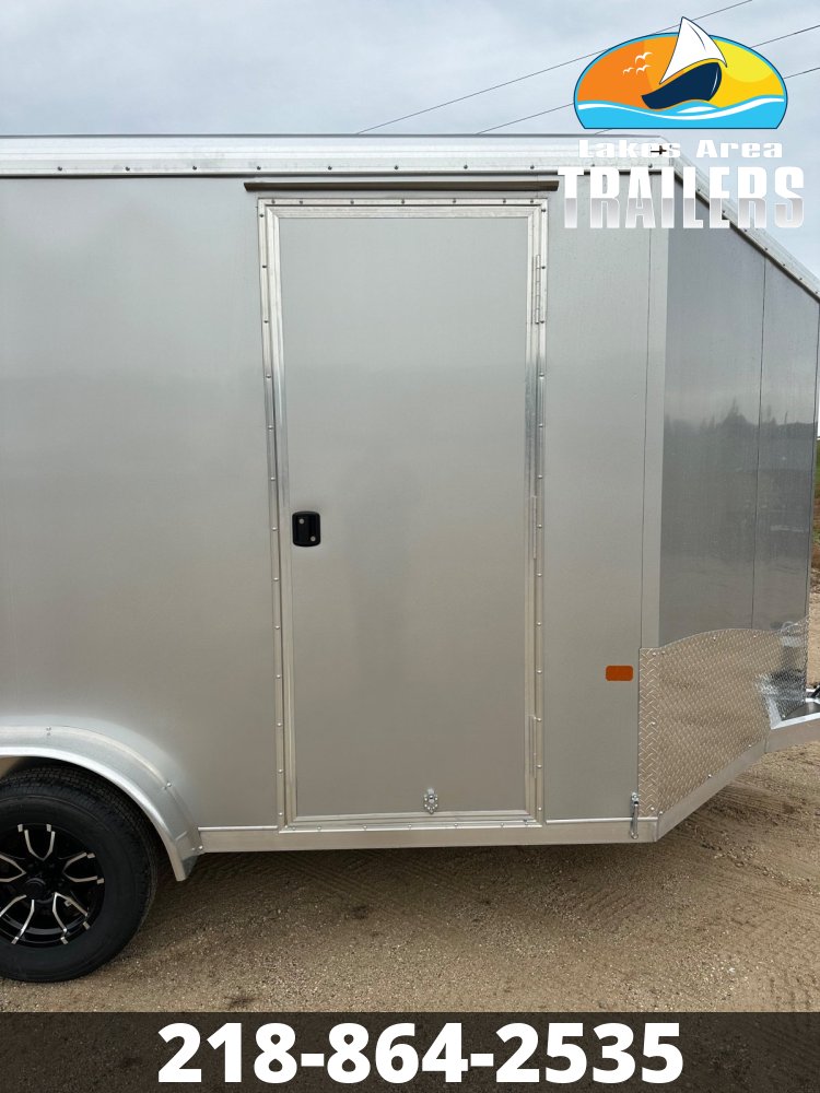 2026 NEO 7.5X14 SILVER/CHARCOAL ALUMINUM ENCLOSED TRAILER