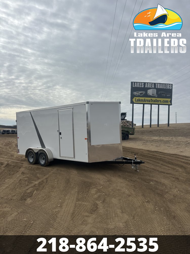 2026 AERO 7X16 WHITE ENCLOSED TRAILER