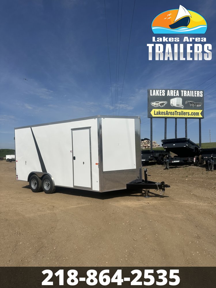 2026 AERO 8.5X16 WHITE ENCLOSED TRAILER