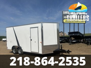 2026 AERO 8.5X16 WHITE ENCLOSED TRAILER