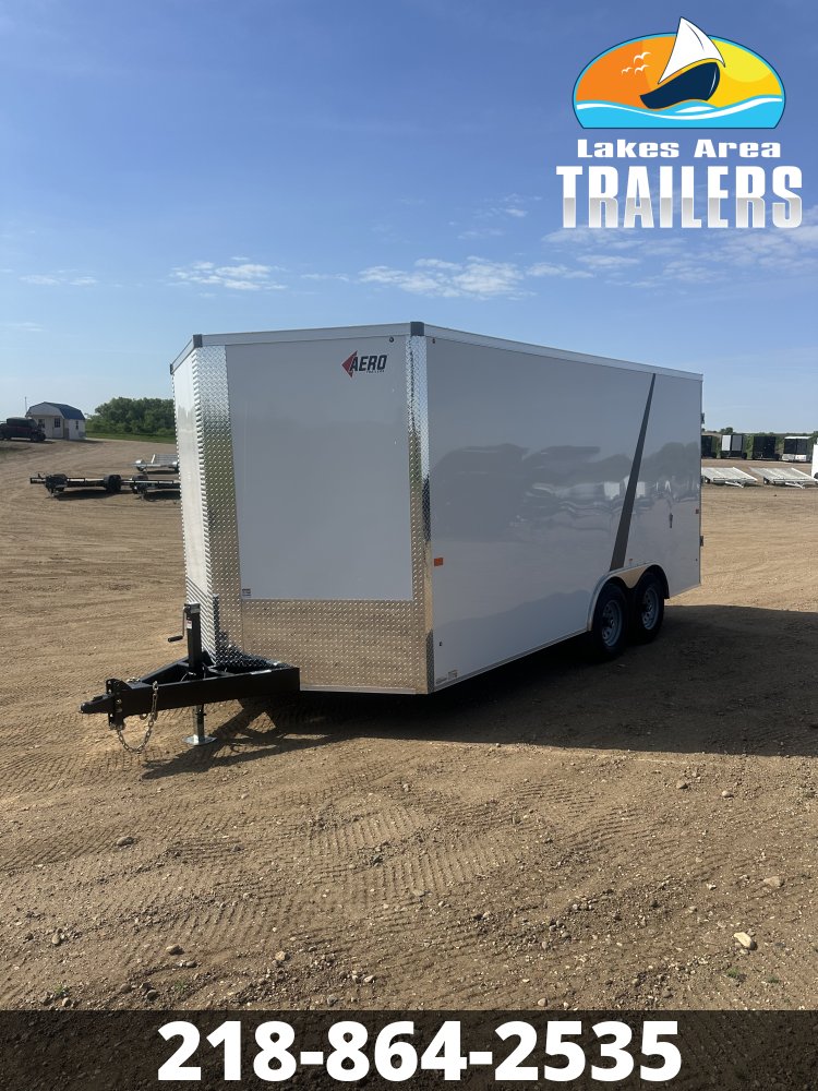 2026 AERO 8.5X16 WHITE ENCLOSED TRAILER
