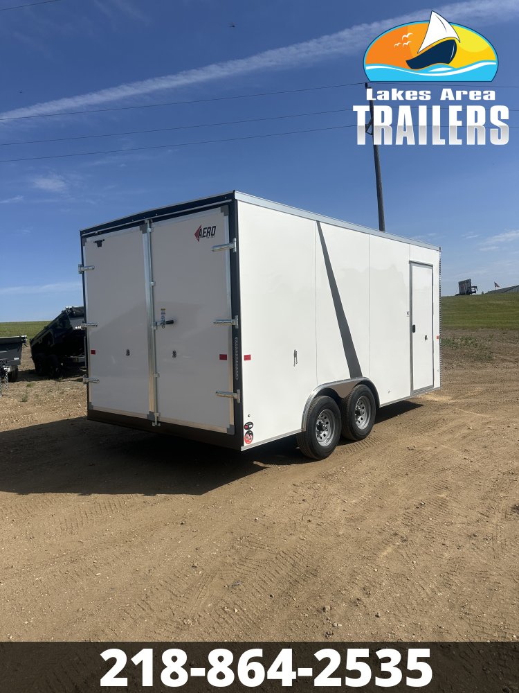 2026 AERO 8.5X16 WHITE ENCLOSED TRAILER