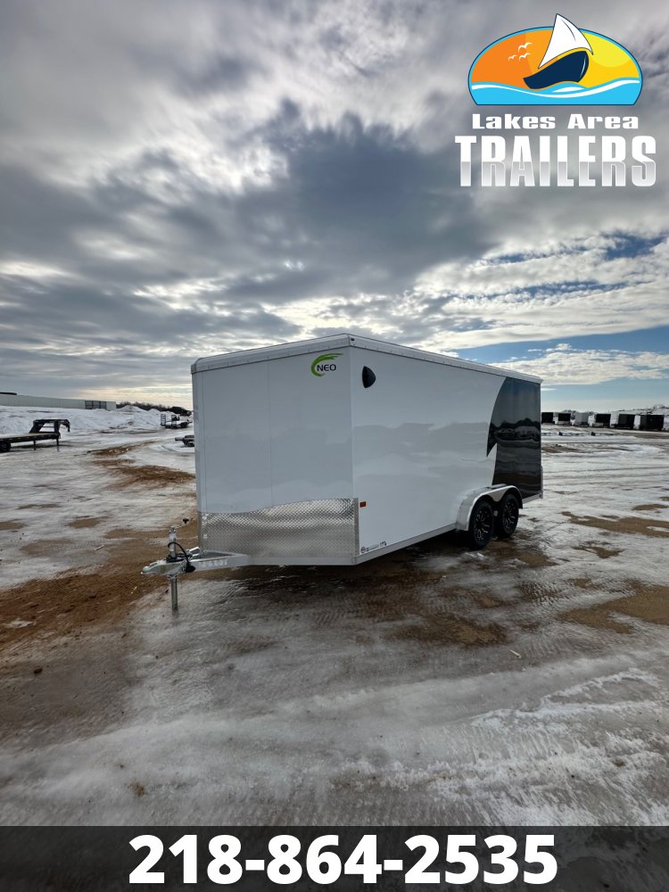 2026 NEO 7.5X16 BLACK/WHITE ALUMINUM ENCLOSED TRAILER