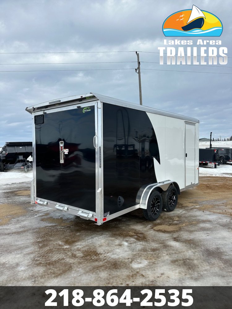 2026 NEO 7.5X16 BLACK/WHITE ALUMINUM ENCLOSED TRAILER