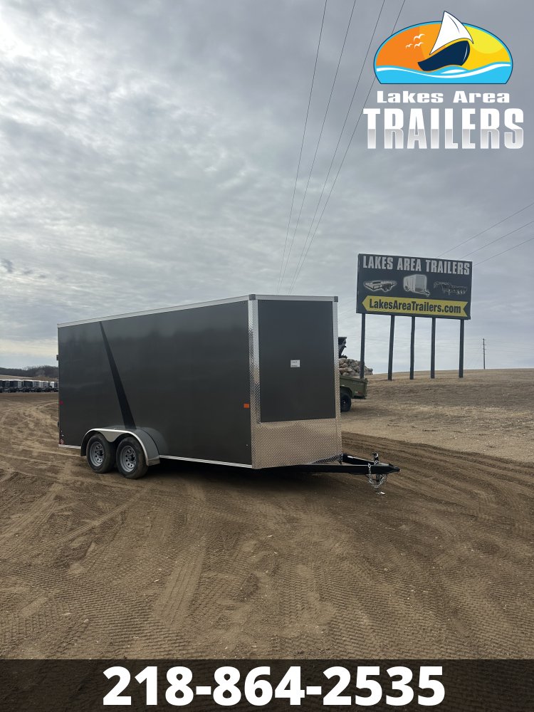 2026 AERO 7X16 UTV CHARCOAL ENCLOSED TRAILER