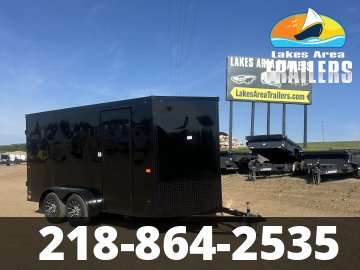 2027 AERO 7X14 BLACK BLACKOUT ENCLOSED TRAILER