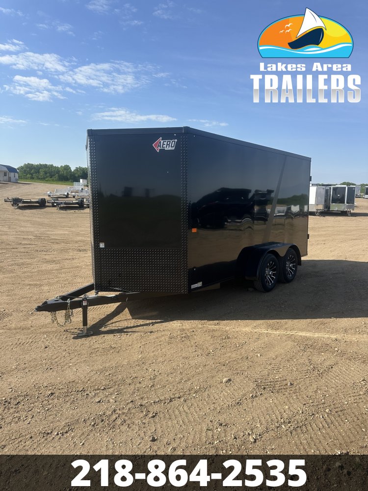 2027 AERO 7X14 BLACK BLACKOUT ENCLOSED TRAILER