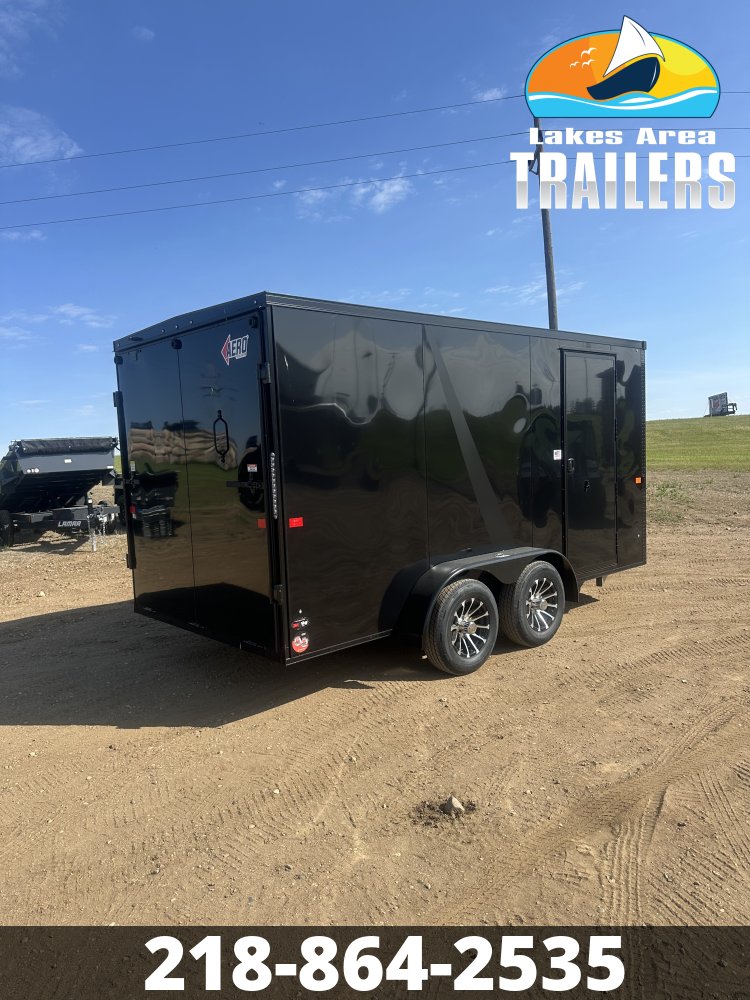 2027 AERO 7X14 BLACK BLACKOUT ENCLOSED TRAILER