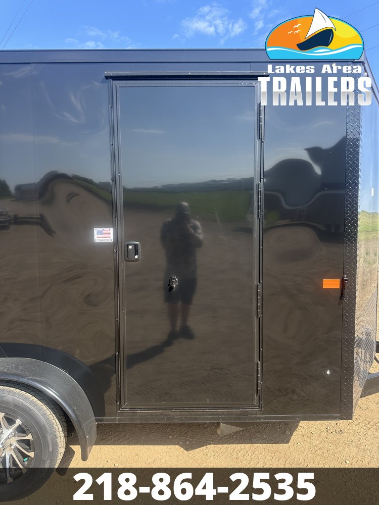 2027 AERO 7X14 BLACK BLACKOUT ENCLOSED TRAILER