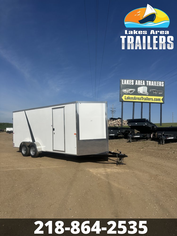 2027 AERO 7X18 WHITE ENCLOSED TRAILER