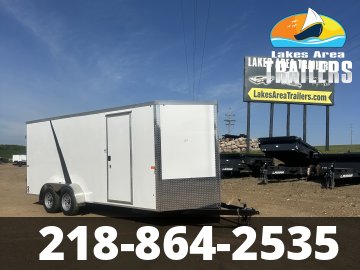 2027 AERO 7X18 WHITE ENCLOSED TRAILER