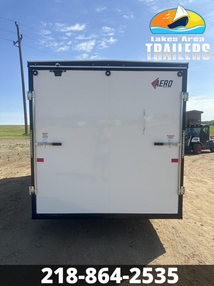 2027 AERO 7X18 WHITE ENCLOSED TRAILER