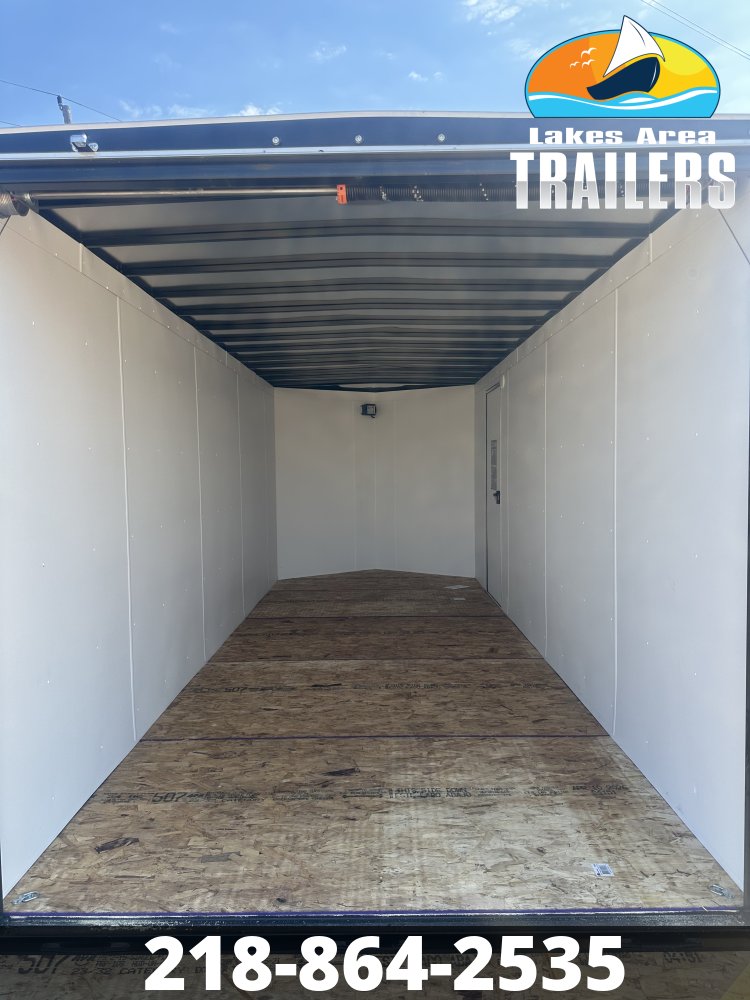 2027 AERO 7X18 WHITE ENCLOSED TRAILER