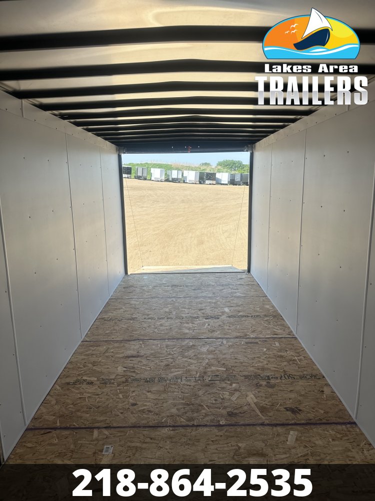 2027 AERO 7X18 WHITE ENCLOSED TRAILER