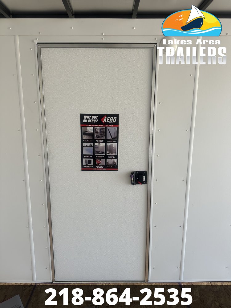 2027 AERO 7X18 WHITE ENCLOSED TRAILER