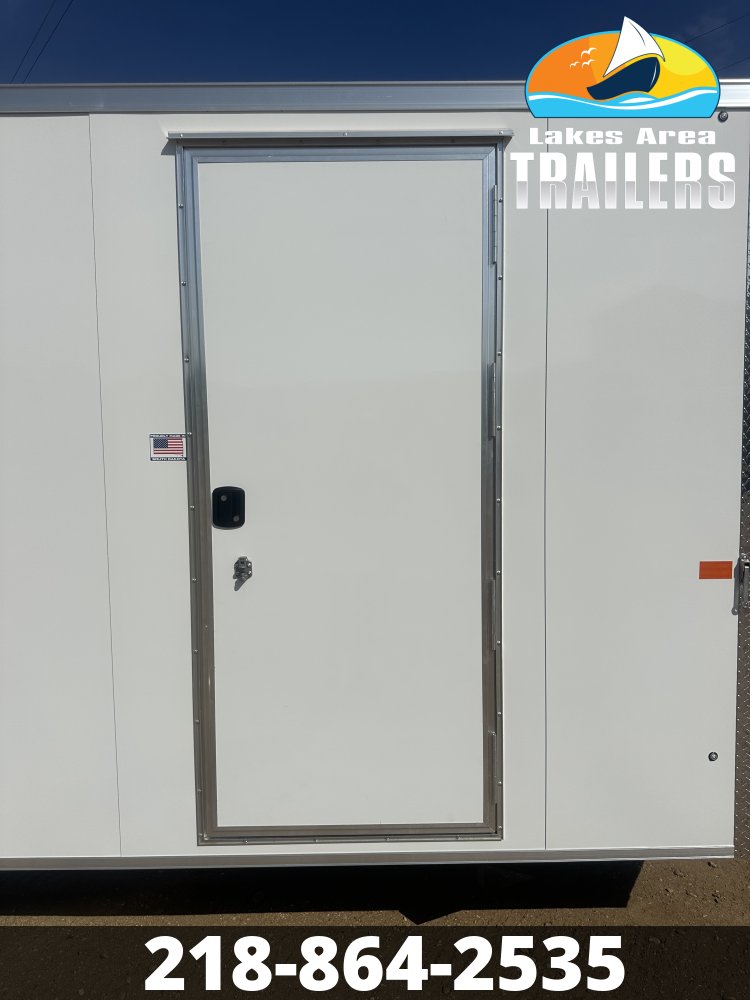 2027 AERO 7X18 WHITE ENCLOSED TRAILER