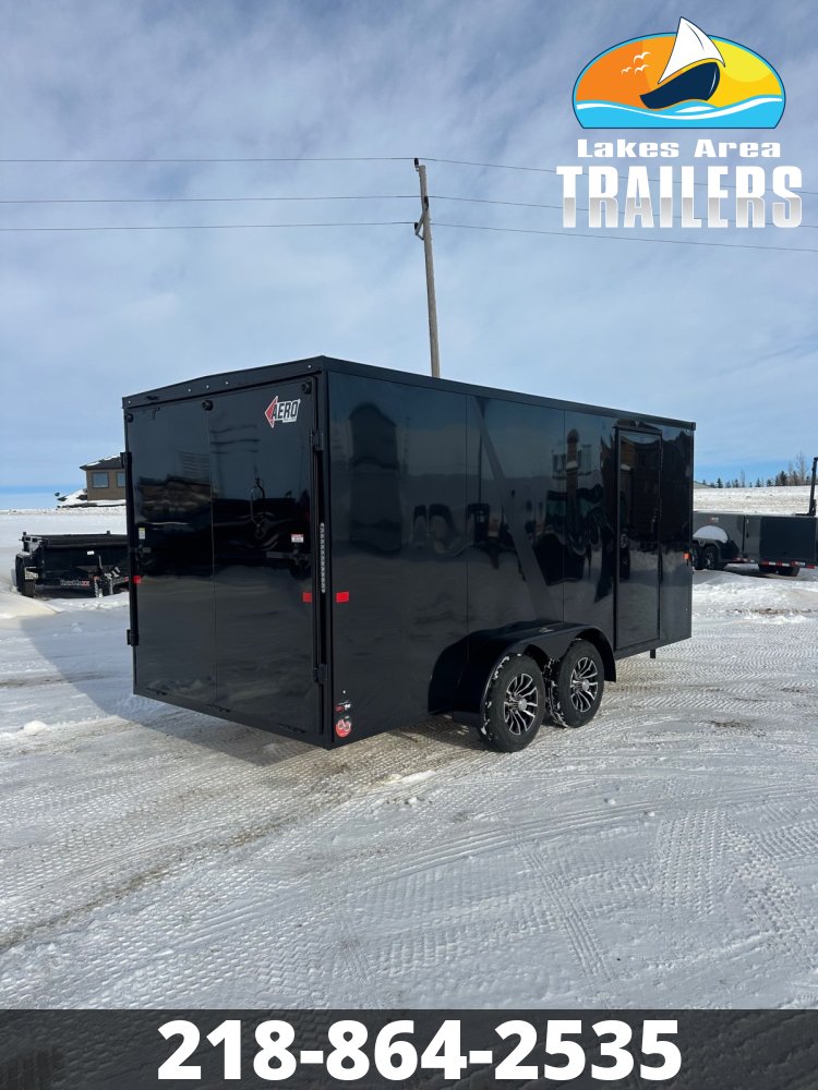 2026 AERO 7X16 BLACK BLACKOUT ENCLOSED TRAILER