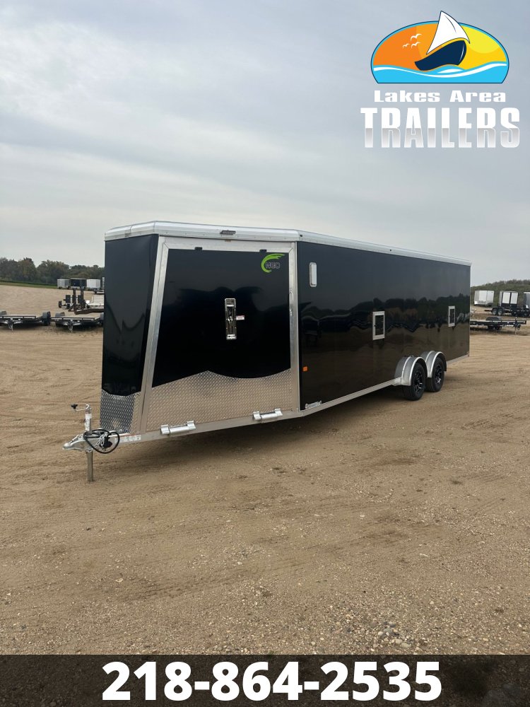 2026 NEO 7.5X29 NASX BLACK ALUMINUM ENCLOSED SNOWMOBILE TRAILER