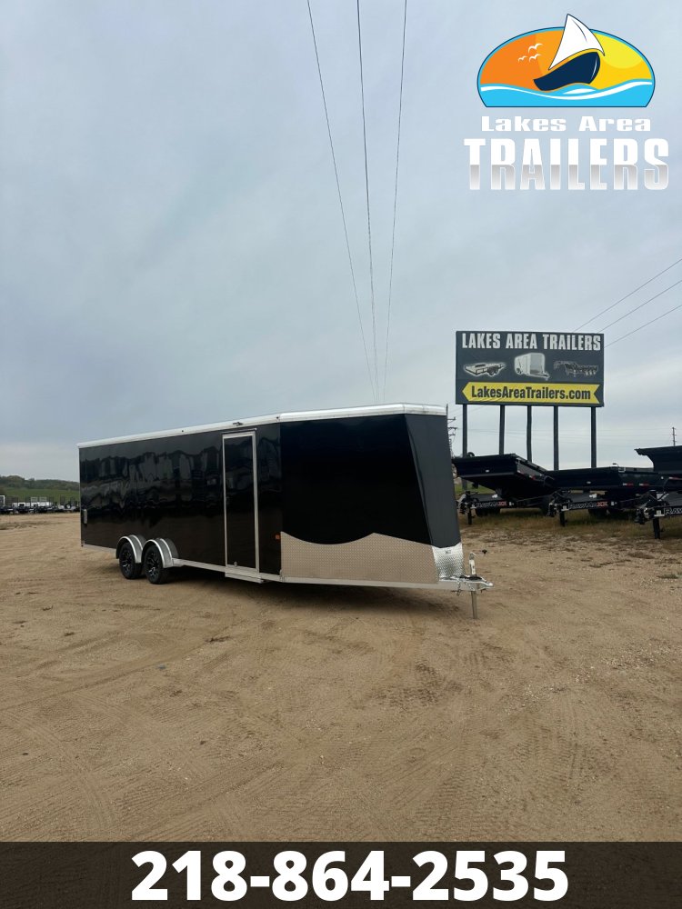 2026 NEO 7.5X29 NASX BLACK ALUMINUM ENCLOSED SNOWMOBILE TRAILER