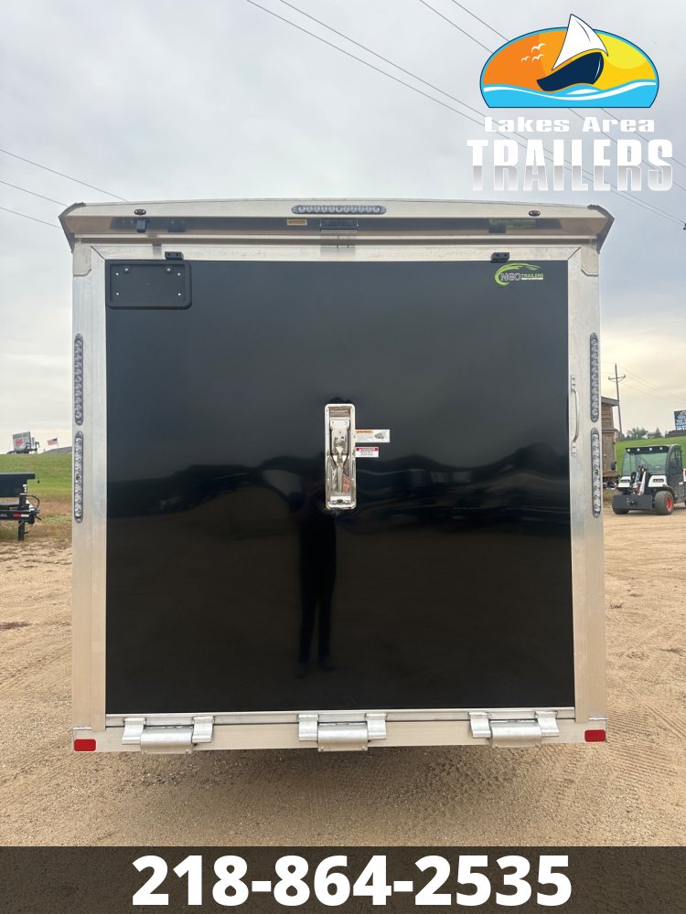 2026 NEO 7.5X29 NASX BLACK ALUMINUM ENCLOSED SNOWMOBILE TRAILER