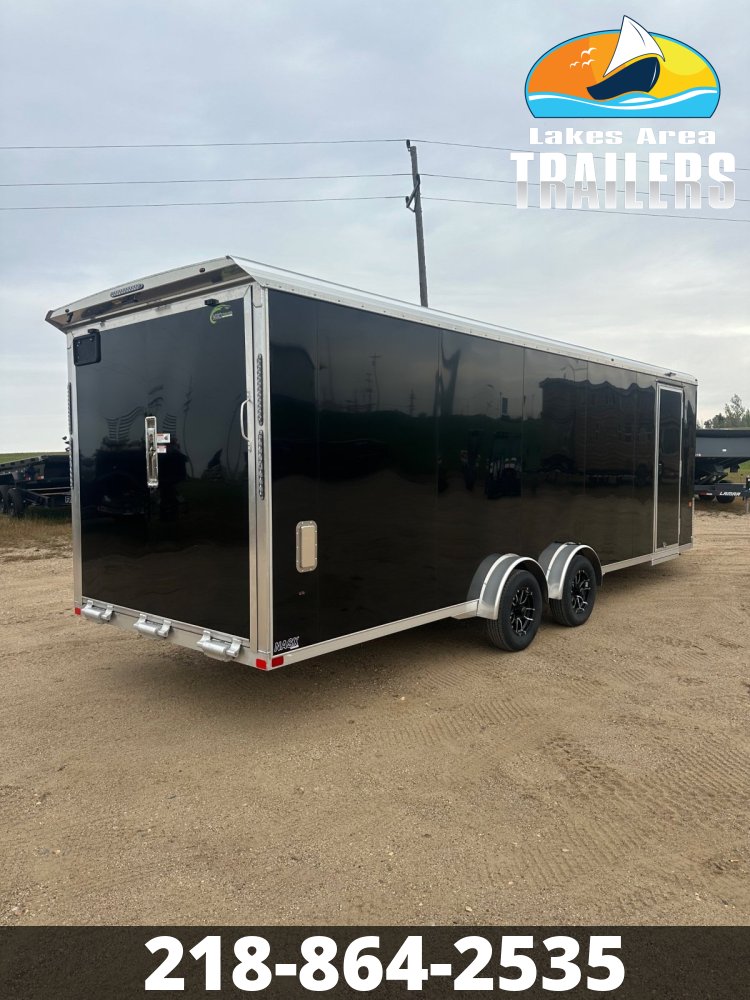 2026 NEO 7.5X29 NASX BLACK ALUMINUM ENCLOSED SNOWMOBILE TRAILER