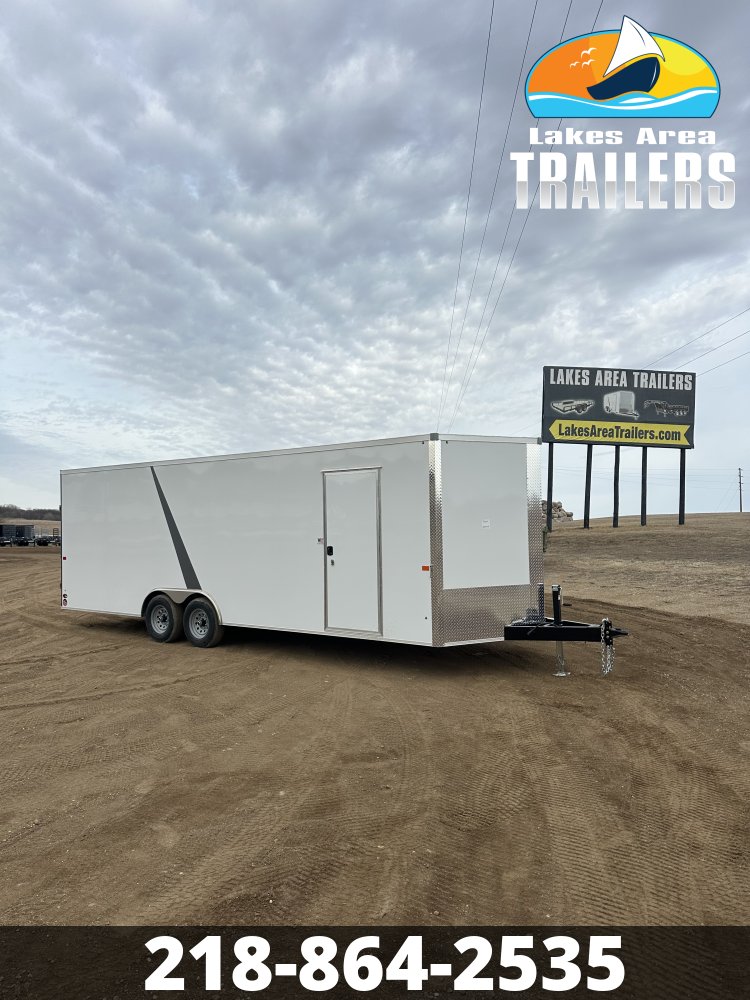 2026 AERO 8.5X24 WHITE ENCLOSED TRAILER