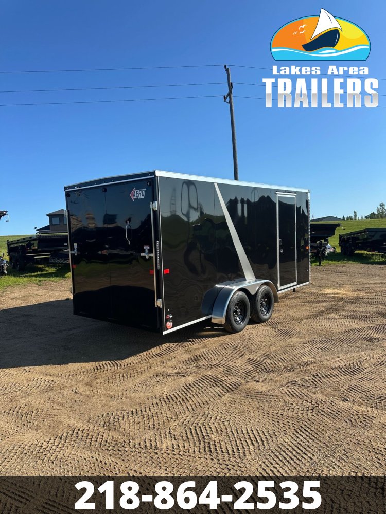 2026 AERO 7X16 BLACK ENCLOSED TRAILER