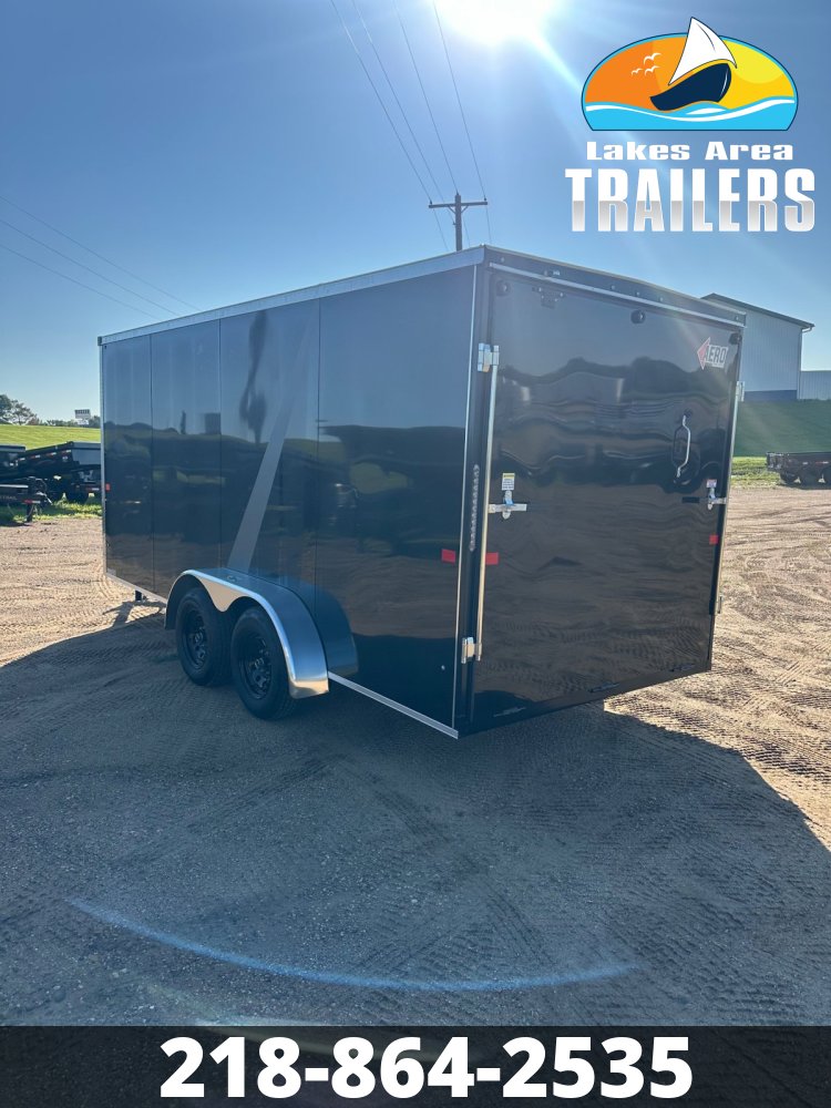 2026 AERO 7X16 BLACK ENCLOSED TRAILER