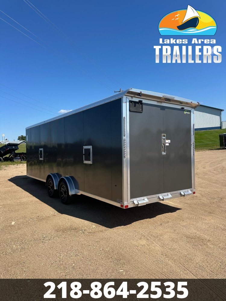 2026 NEO 7.5X29 NASX CHARCOAL ALUMINUM ENCLOSED SNOWMOBILE TRAILER