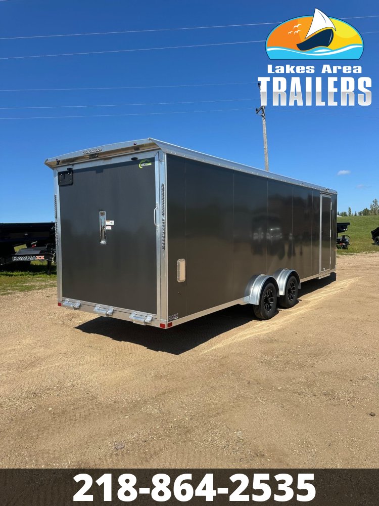 2026 NEO 7.5X29 NASX CHARCOAL ALUMINUM ENCLOSED SNOWMOBILE TRAILER