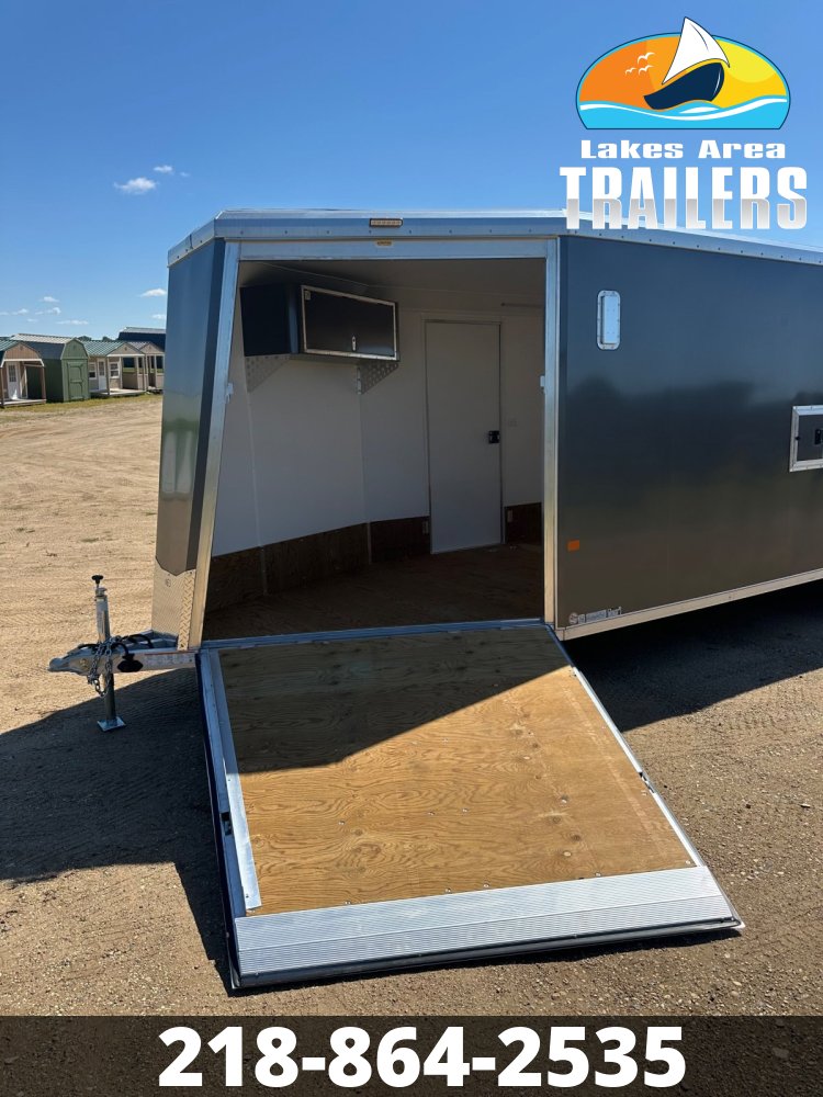 2026 NEO 7.5X29 NASX CHARCOAL ALUMINUM ENCLOSED SNOWMOBILE TRAILER
