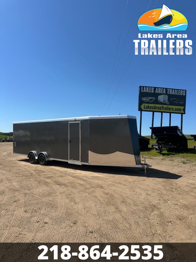 2026 NEO 7.5X29 NASX CHARCOAL ALUMINUM ENCLOSED SNOWMOBILE TRAILER