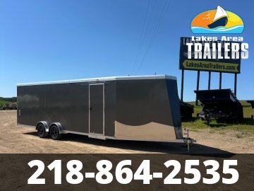 2026 NEO 7.5X29 NASX CHARCOAL ALUMINUM ENCLOSED SNOWMOBILE TRAILER