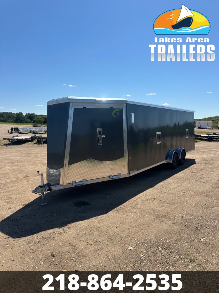2026 NEO 7.5X29 NASX CHARCOAL ALUMINUM ENCLOSED SNOWMOBILE TRAILER